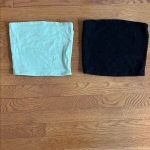 Black and green tube tops